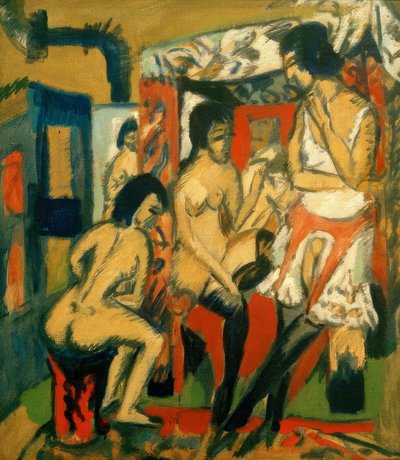 Nudes in the Studio by Ernst Ludwig Kirchner